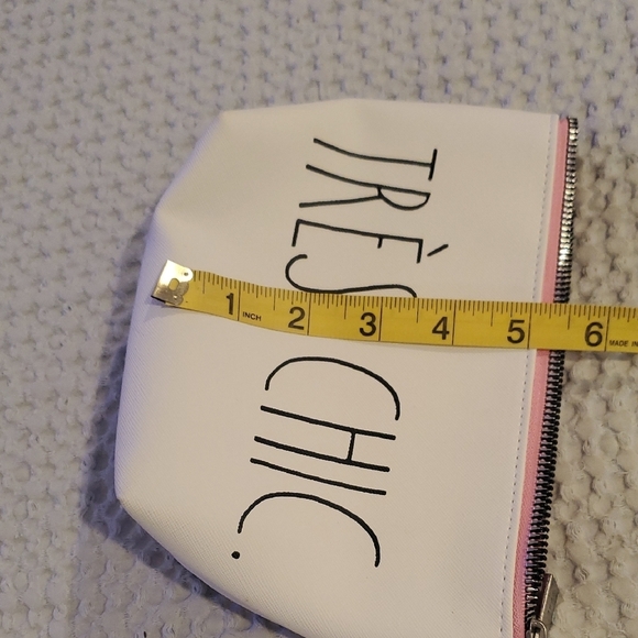 Rae Dunn White Cosmetic Bag - Très Chic (17) - Picture 6 of 6